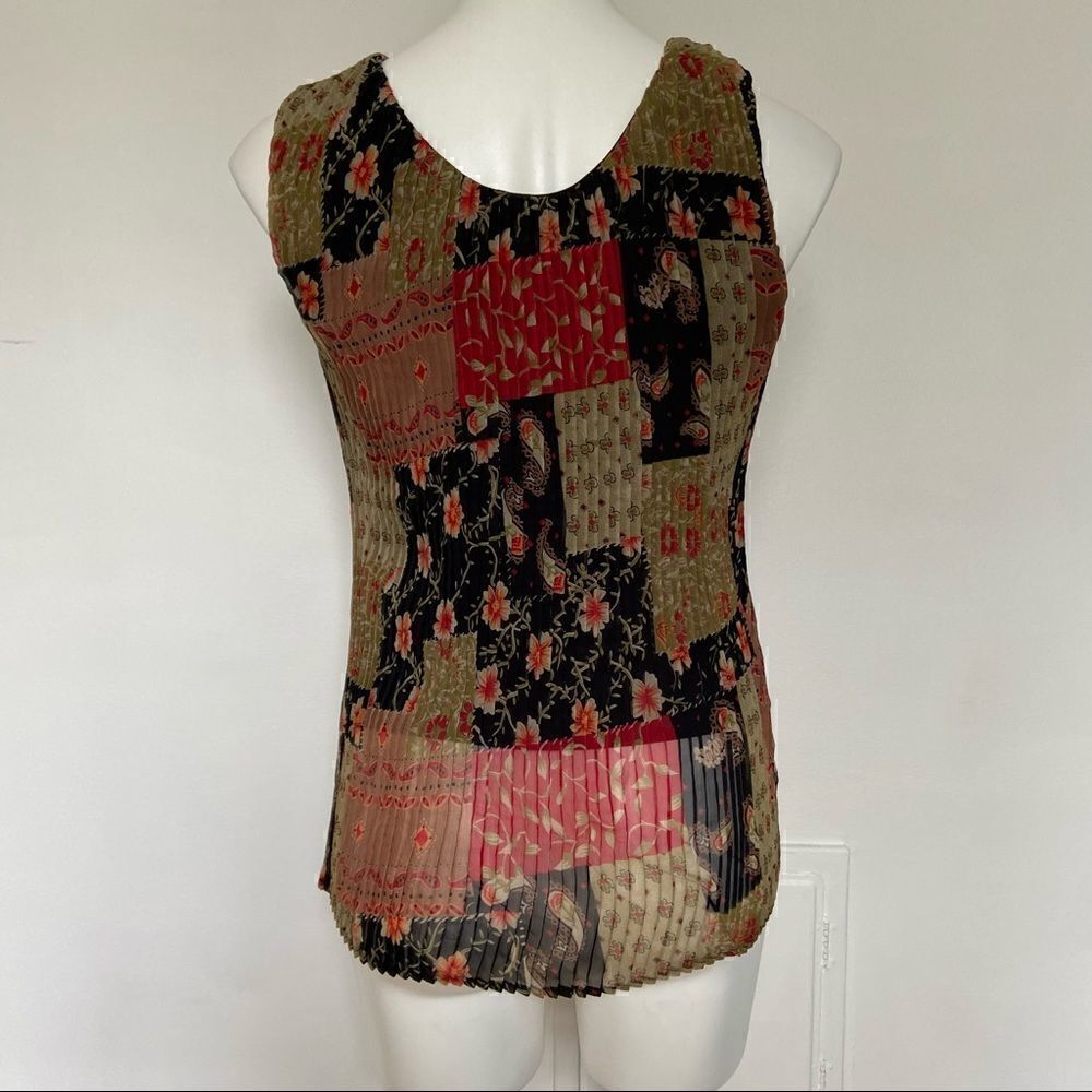 Y2K Pleated Mesh Texture Patchwork Tank top - Picture 8 of 8